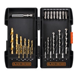 Black and Decker - ro 27 Piece Mixed Case with Tin Bits - A7177