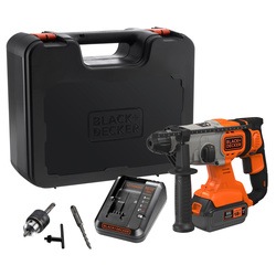 Black and Decker - 18V Cordless 40Ah SDSPlus Hammer Drill with Kit Box - BCD900M1K