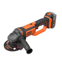 Black and Decker - 18V LithiumIon Cordless Angle Grinder with 40Ah Battery Charger and Protective cover - BCG720M1