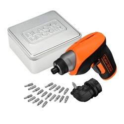 Black and Decker - Surubelnita LiIon 36V maner pivotant din unghi drept in linie cu 20accesorii si cutie metalica pentru depozitare - CS3652LCAT