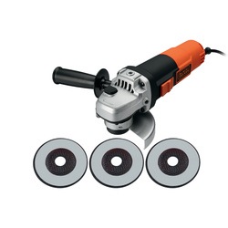 Black and Decker - Polizor unghiular 900w 115mm cu treii discuri si valiza de depozitare - KG911KAC3