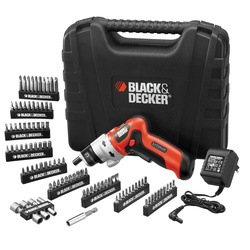 Black and Decker - ro 36V Lithium ion pivot head screwdriver plus 98 accessories in kitbox - PP360LNKA