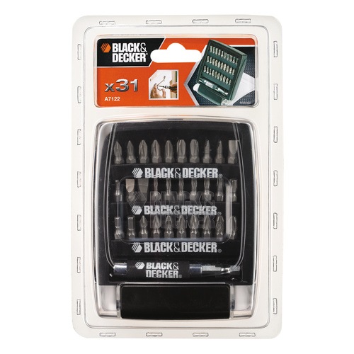 Black and Decker - Set mixt de 31 de biti de insurubare - A7122