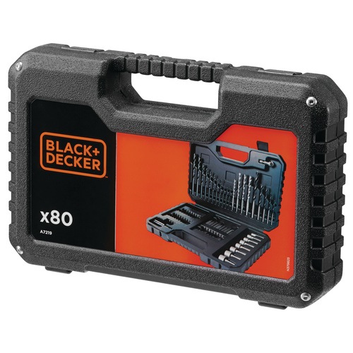Black and Decker - Set de 80 piese pentru insurubat si gaurit - A7219