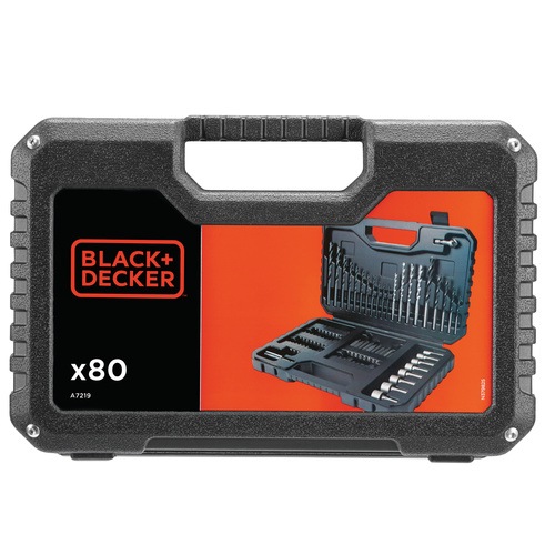 Black and Decker - Set de 80 piese pentru insurubat si gaurit - A7219