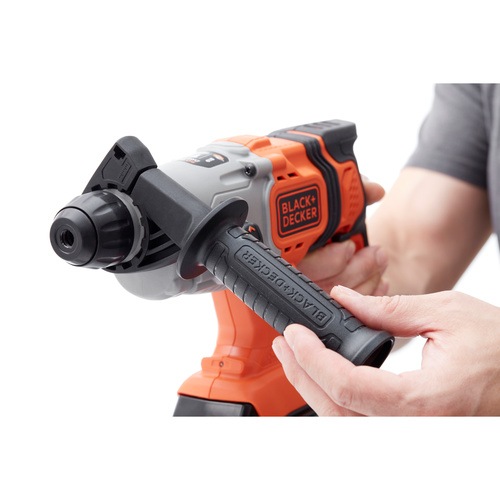Black and Decker - 18V Cordless 40Ah SDSPlus Hammer Drill with Kit Box - BCD900M1K