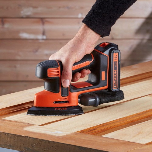 Black and Decker - 18V 15Ah Lithiumion Cordless Mouse Detail Sander with 15Ah Battery 1 hour charger and 5 Accessories - BDCDS18