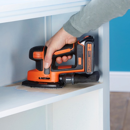 Black and Decker - 18V 15Ah Lithiumion Cordless Mouse Detail Sander with 15Ah Battery 1 hour charger and 5 Accessories - BDCDS18