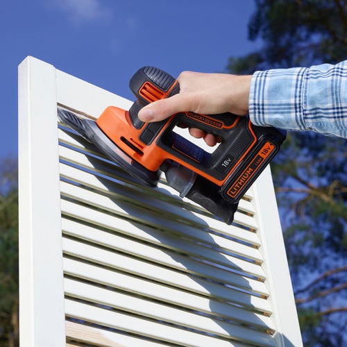 Black and Decker - 18V 15Ah Lithiumion Cordless Mouse Detail Sander with 15Ah Battery 1 hour charger and 5 Accessories - BDCDS18