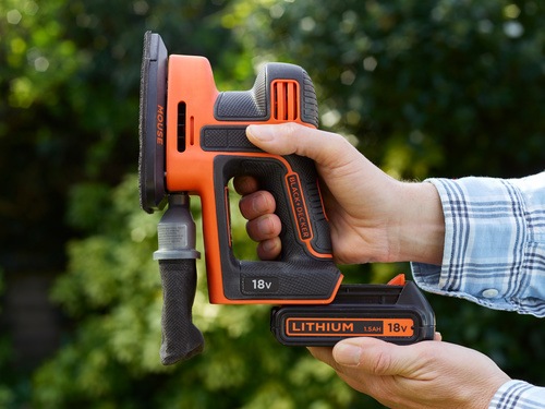 Black and Decker - 18V 15Ah Lithiumion Cordless Mouse Detail Sander with 15Ah Battery 1 hour charger and 5 Accessories - BDCDS18