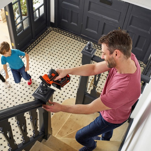 Black and Decker - 18V 15Ah Lithiumion Cordless Mouse Detail Sander with 5 Accessories - BDCDS18N