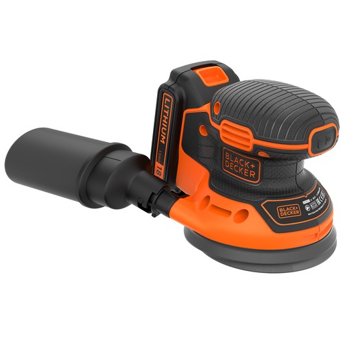 Black and Decker - 18V 15Ah Lithiumion Cordless Random Orbital Sander with 15Ah Battery 1 hour charger Dust bag 1 Mesh sanding sheet in a Soft bag - BDCROS18