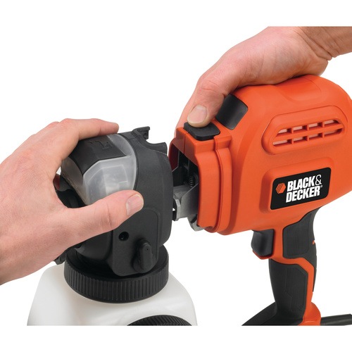 Black and Decker - Pistol de vopsit pentru utilizare intensiva cu sistemul de curatare rapida Quick Clean si 2 viteze - BDPS600K