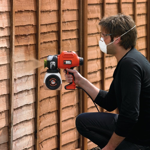 Black and Decker - Pistol de vopsit pentru utilizare intensiva cu sistemul de curatare rapida Quick Clean si 2 viteze - BDPS600K