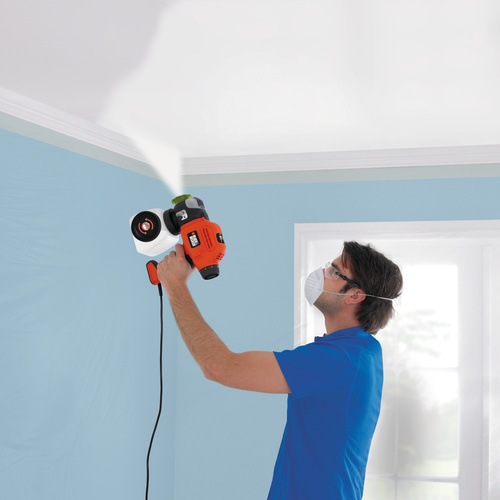 Black and Decker - Pistol de vopsit pentru utilizare intensiva cu sistemul de curatare rapida Quick Clean si 2 viteze - BDPS600K