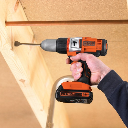 Black and Decker - ro 18V High Performance Drill with 1A 90 Min Charger - EGBHP1881K