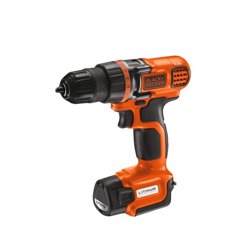 Black and Decker - ro 108V Lithium ion Drill Driver with 10 Accessories and Kitbox - EGBL108KA10