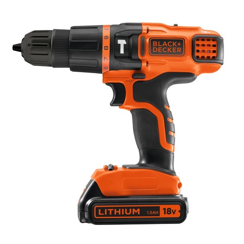 Black and Decker - Masina de gauritinsurubat cu percutie 2 viteze si acumulator LiIon de 18V - EGBL188KB