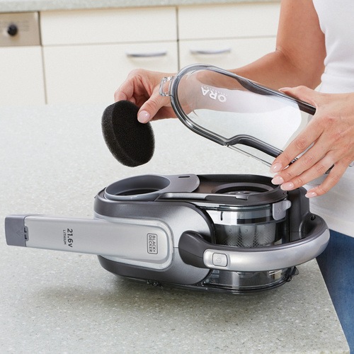 Black and Decker - Aspirator cu acumulator de 216V extensie pentru pardoseala cu tehnologie ORA - HVFE2150LB