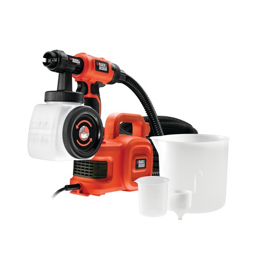 Black and Decker - Pistol de vopsit de 450W  cu compressor pe pardoseala - HVLP400