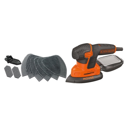 Black and Decker - Slefuitor in detaliu Mouse 120W 10 accesorii si cutie metalica - KA2000AT