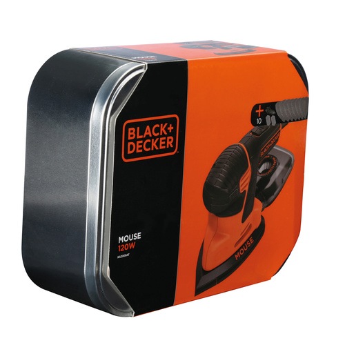 Black and Decker - Slefuitor in detaliu Mouse 120W 10 accesorii si cutie metalica - KA2000AT
