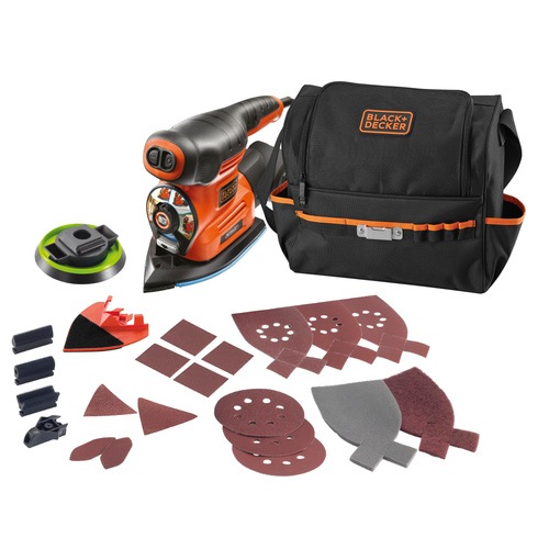 Black and Decker - ro 220W 4in1 multisander with 21 accessories and robust storage softbag - KA280LSA