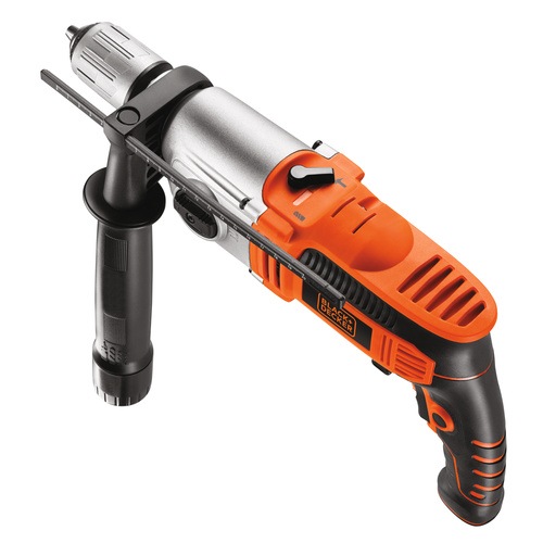 Black and Decker - ro 1100W 2 Gear Hammer Drill with 10 Accessories and Kitbox - KR1102KA