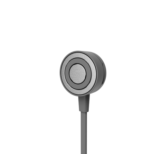 BLACK+DECKER BHFEA640WG round gray charging adapter with flat cable, front angle on white background.